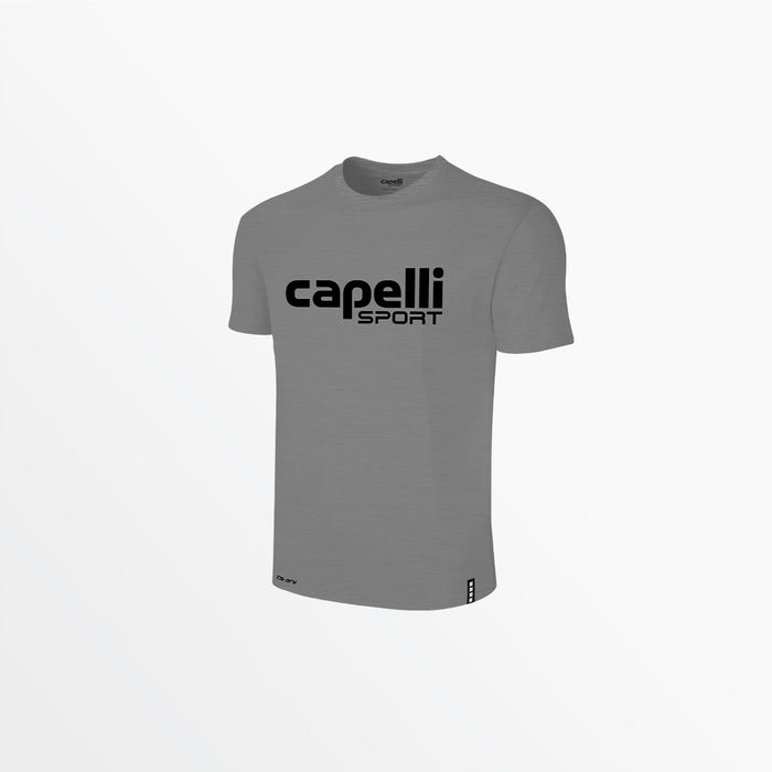 capelli ADULT LOGO CREW NECK POLY TEE Light Heather Grey