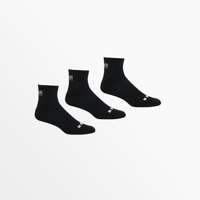 capelli BASICS CS-COOL CUSHIONED QUARTER TOP SOCKS Black