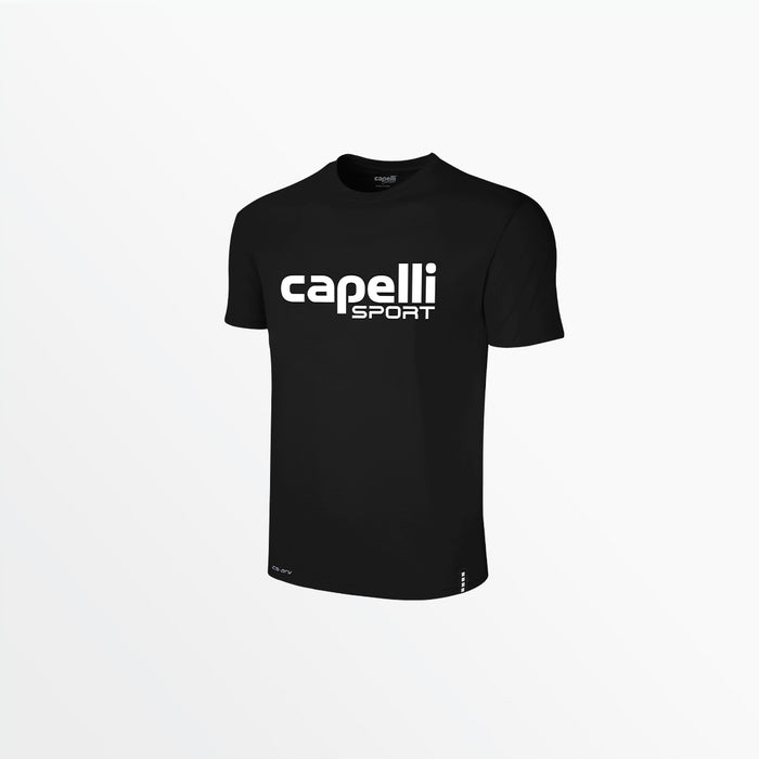 capelli ADULT LOGO CREW NECK POLY TEE Black