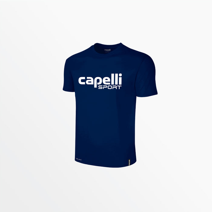 capelli ADULT LOGO CREW NECK POLY TEE Navy