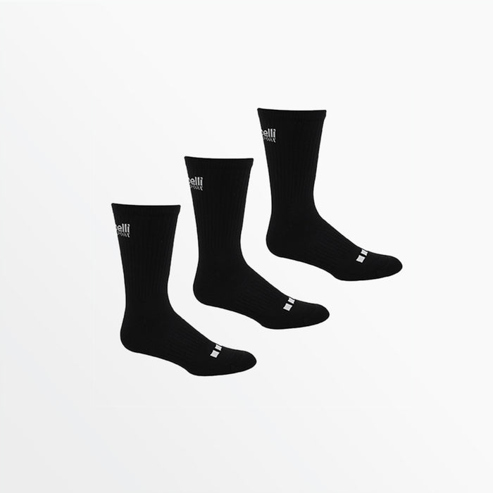 Capelli BASICS CS-COOL CUSHIONED CREW SOCKS Black