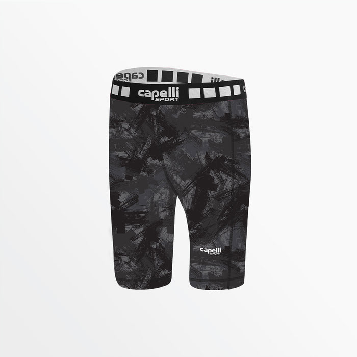 capelli GIRL'S 3/4 CAMO STROKES BIKER SHORTS Black