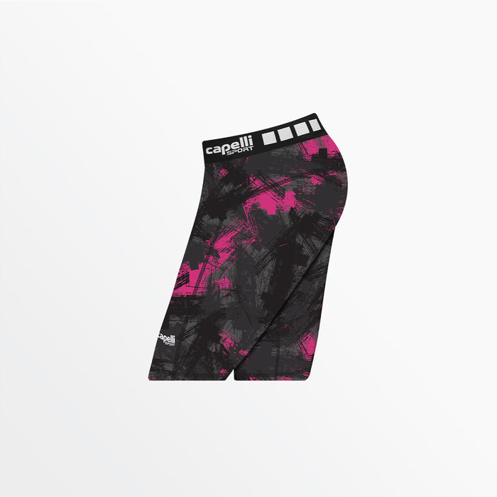 Capelli GIRL'S 3/4 CAMO STROKES BIKER SHORTS Pink