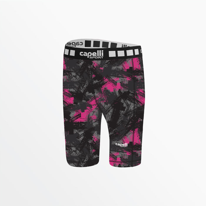 capelli GIRL'S 3/4 CAMO STROKES BIKER SHORTS Pink