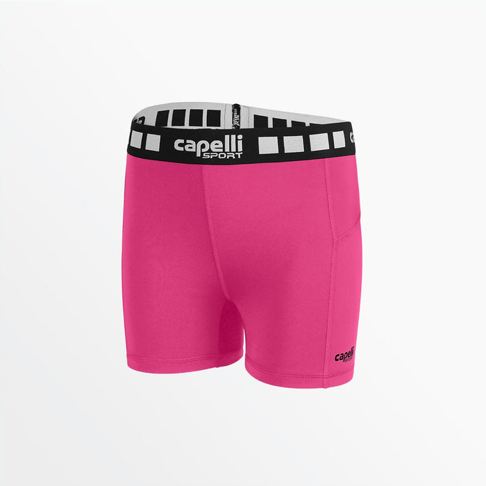 capelli GIRL'S 4" PERFORMANCE SHORTS Pink