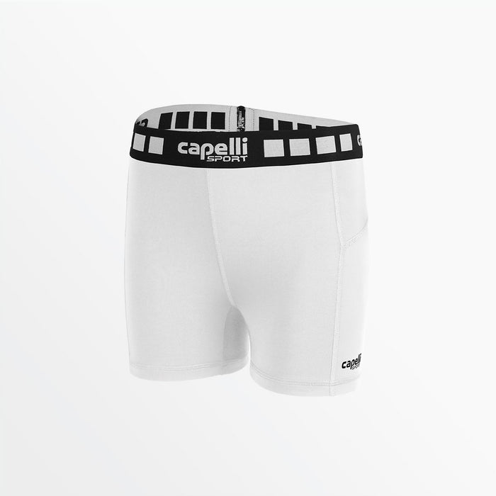 capelli GIRL'S 4" PERFORMANCE SHORTS White