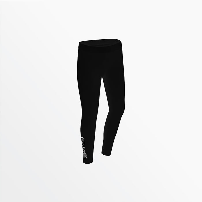 capelli GIRL'S MID RISE LOGO COTTON LEGGINGS Black
