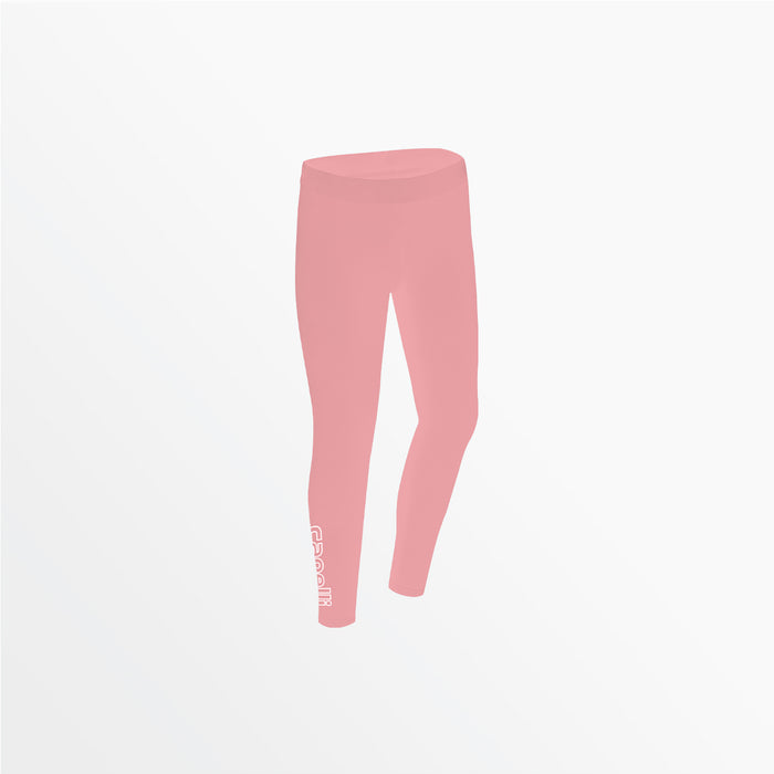 capelli GIRL'S MID RISE LOGO COTTON LEGGINGS Blush