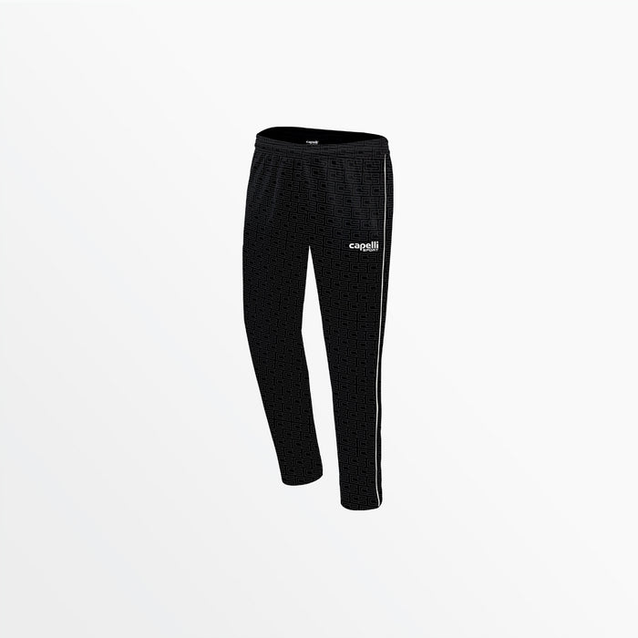 capelli MEN'S BASICS ⅠⅠ MONOGRAM TRACK PANTS Black