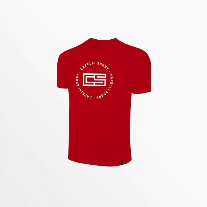 capelli MEN'S CIRCLE MONOGRAM TEE Red