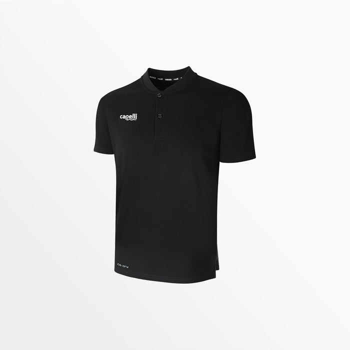 capelli MEN'S POLY HENLEY Black