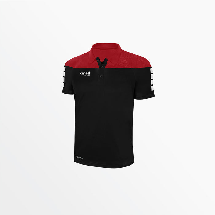 capelli MEN'S TRIBECA POLY POLO Black Red