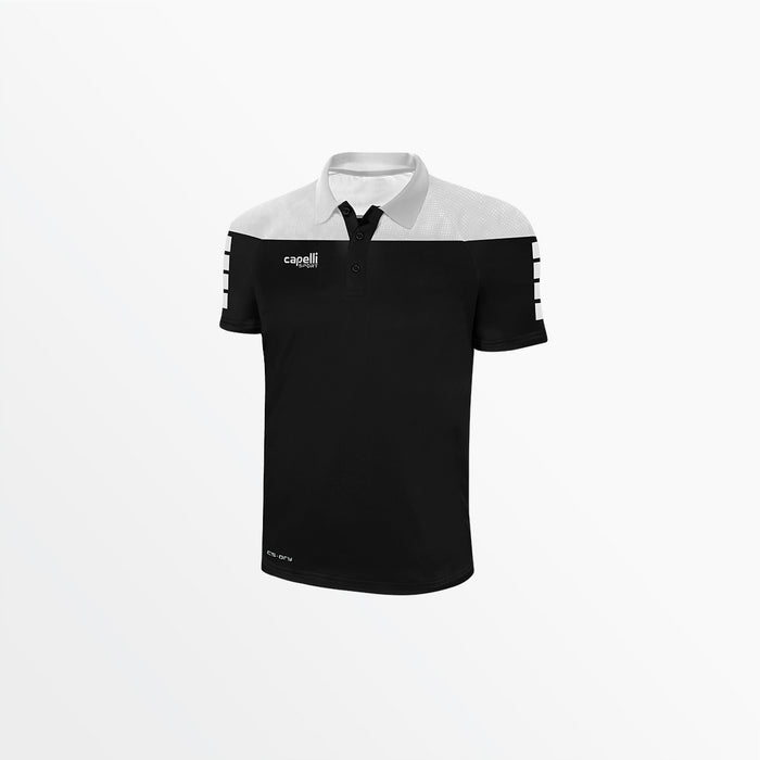 capelli MEN'S TRIBECA POLY POLO Black White