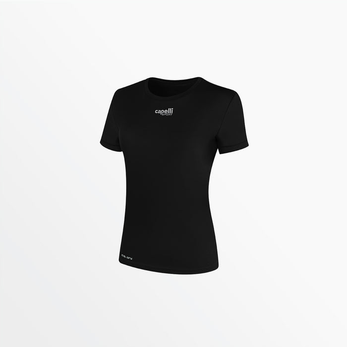 Capelli WOMEN'S BASICS CREW NECK POLY TEE