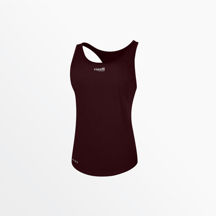 capelli WOMEN'S BASICS RACER BACK TANK Maroon