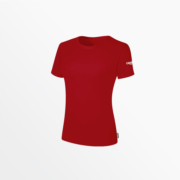 capelli WOMEN'S BASICS TEE WITH SLEEVE LOGO Red
