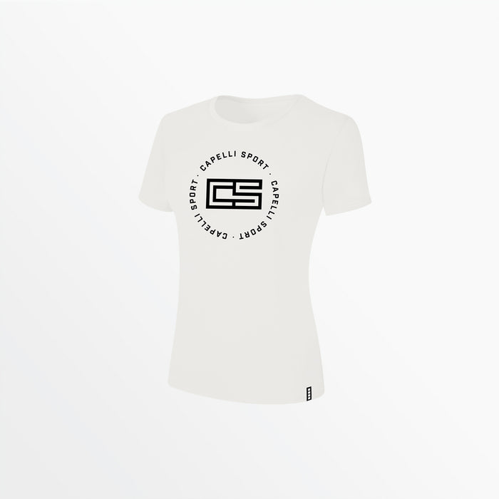 Capelli WOMEN'S CIRCLE MONOGRAM TEE White