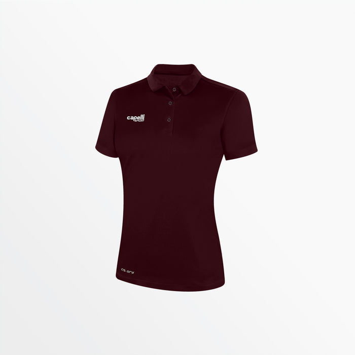 capelli WOMEN'S CLASSICS POLY POLO Maroon