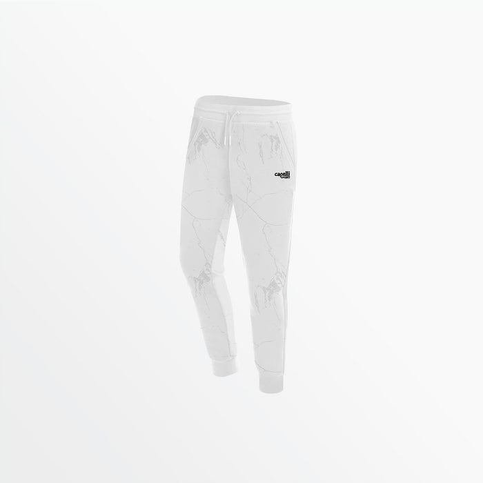 capelli WOMEN'S MARBLE FRENCH TERRY JOGGERS White