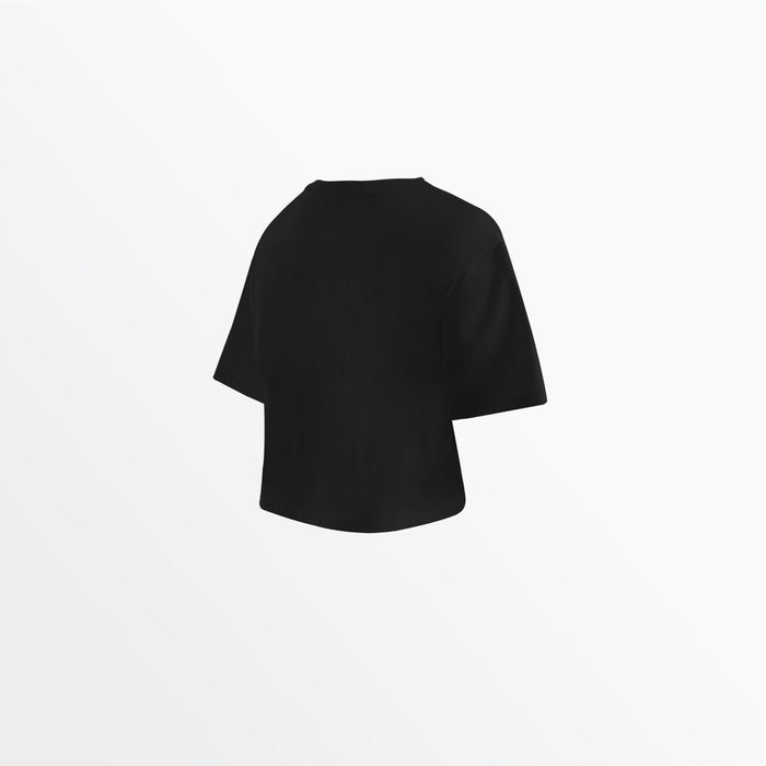Capelli WOMEN'S TONAL CROPPED OVERSIZED TEE Black