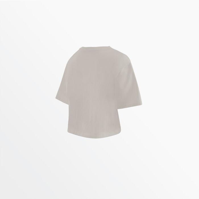 Capelli WOMEN'S TONAL CROPPED OVERSIZED TEE Sand