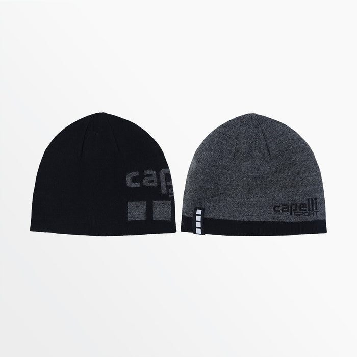 capelli YOUTH CS REVERSIBLE BEANIE Black Dark Grey