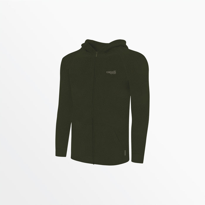 capelli YOUTH SHERPA ZIP UP HOODIE Dark Grey