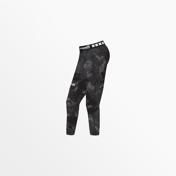 Capelli GIRL'S 3/4 CAMO STROKES PERFORMANCE TIGHTS Black