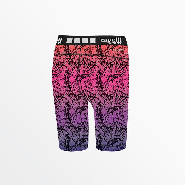 Capelli GIRL'S DISTRESSED OMBRE BIKER SHORTS Neon Pink