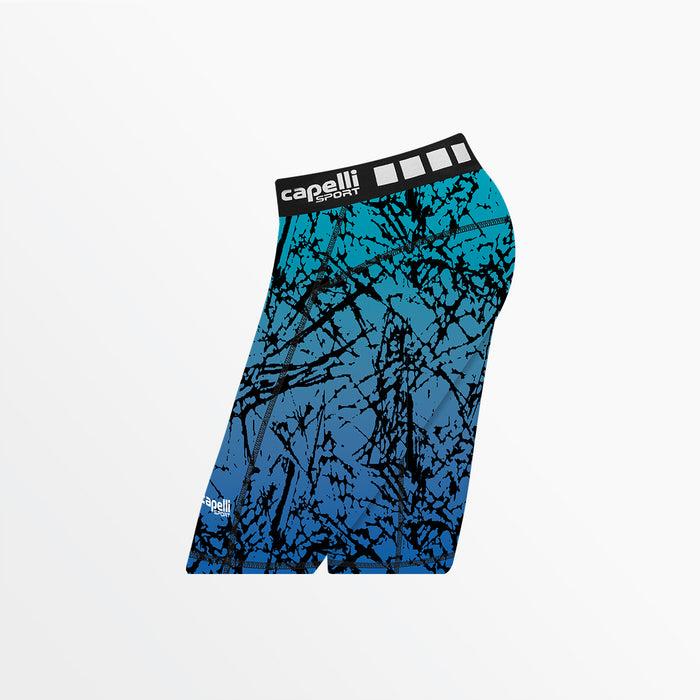 Capelli GIRL'S DISTRESSED OMBRE BIKER SHORTS Turquoise