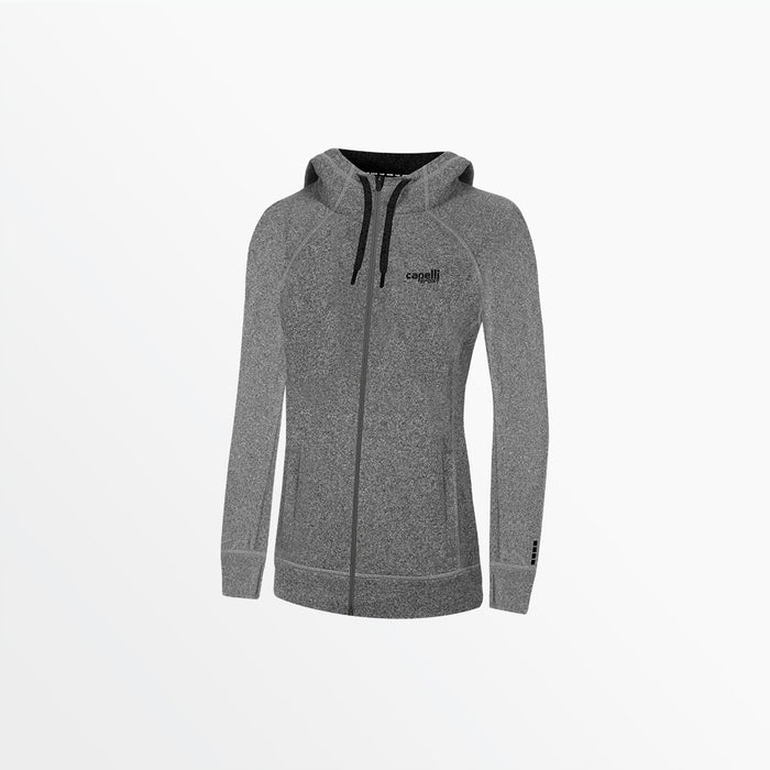 capelli GIRL'S ESSENTIAL HEATHER ZIP UP HOODIE Dark Heather Grey