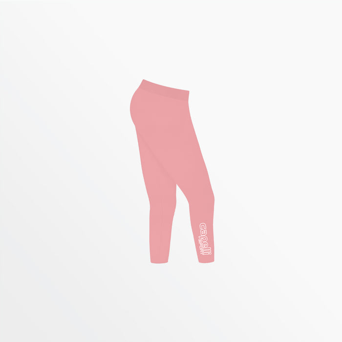 Capelli GIRL'S MID RISE LOGO 3/4 COTTON LEGGINGS Blush