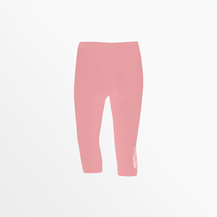 Capelli GIRL'S MID RISE LOGO 3/4 COTTON LEGGINGS Blush