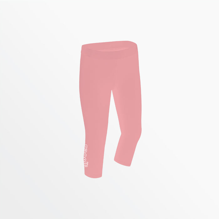 capelli GIRL'S MID RISE LOGO 3/4 COTTON LEGGINGS Blush