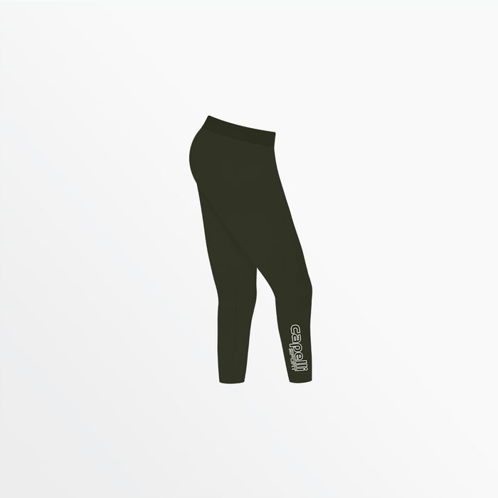 Capelli GIRL'S MID RISE LOGO 3/4 COTTON LEGGINGS Dark Green