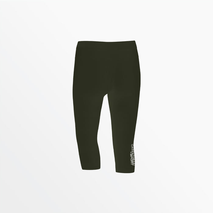 Capelli GIRL'S MID RISE LOGO 3/4 COTTON LEGGINGS Dark Green