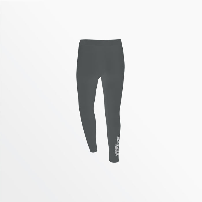 Capelli GIRL'S MID RISE LOGO COTTON LEGGINGS Medium Grey