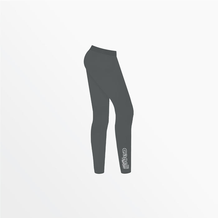 Capelli GIRL'S MID RISE LOGO COTTON LEGGINGS Medium Grey
