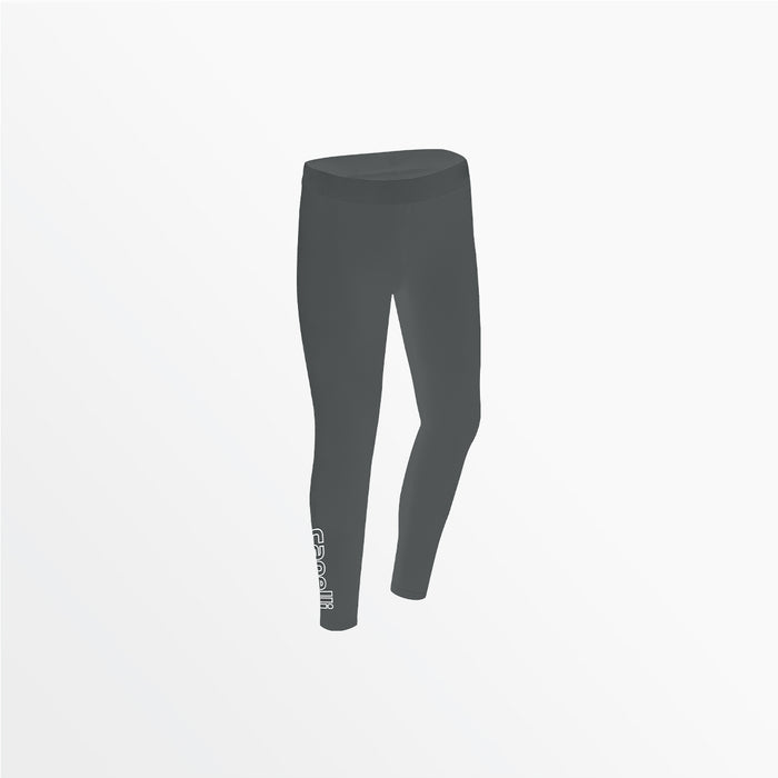 capelli GIRL'S MID RISE LOGO COTTON LEGGINGS Medium Grey