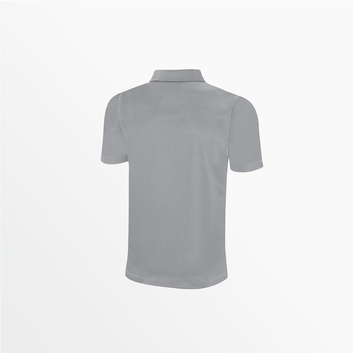 Capelli MEN'S CLASSIC SMALL STRIPE POLY POLO Light Grey
