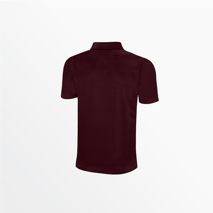 Capelli MEN'S CLASSIC SMALL STRIPE POLY POLO Maroon