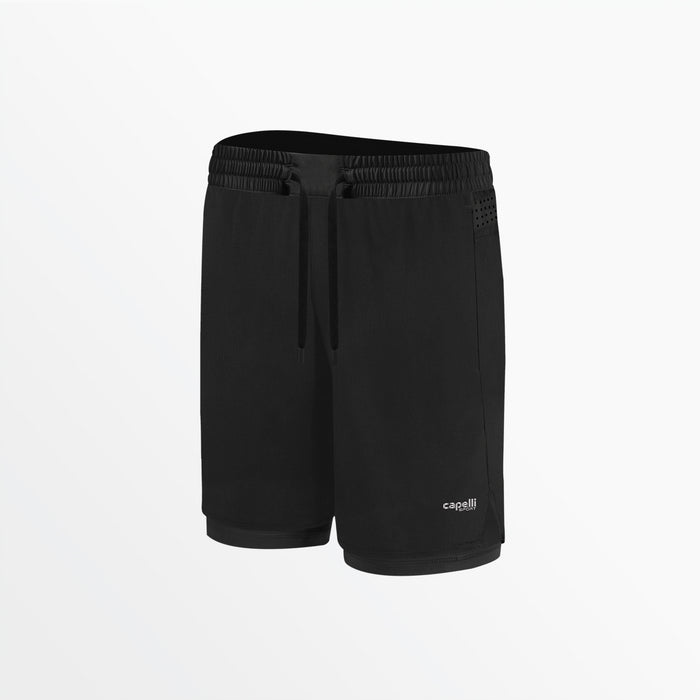 capelli MEN'S EVERYDAY FLEX SHORTS WITH BRIEF Black