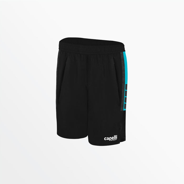 capelli MEN'S MADISON TRAINING SHORTS Black Turquoise