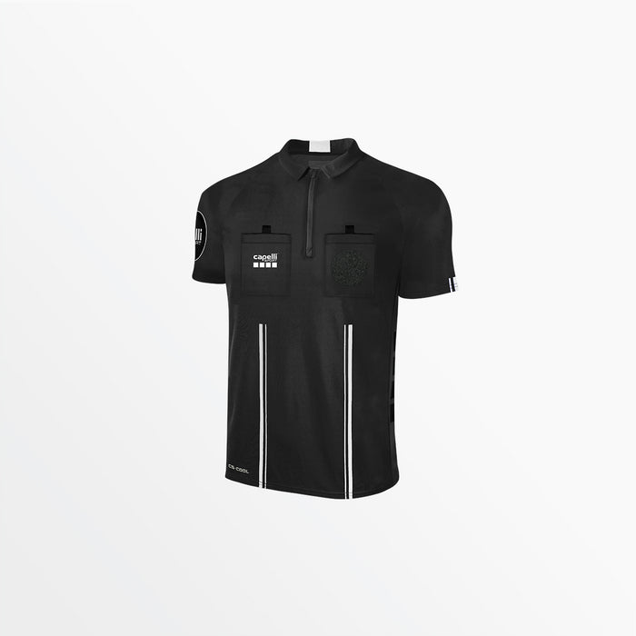 capelli MEN'S OFFICIAL REFEREE 1/4 ZIP SHORT SLEEVE JERSEY Black