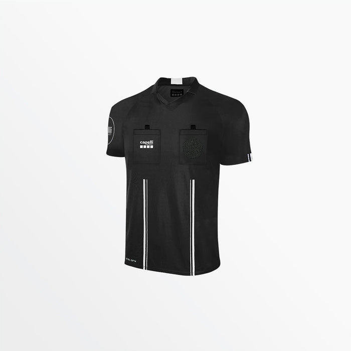 capelli MEN'S OFFICIAL REFEREE V-NECK SHORT SLEEVE JERSEY Black