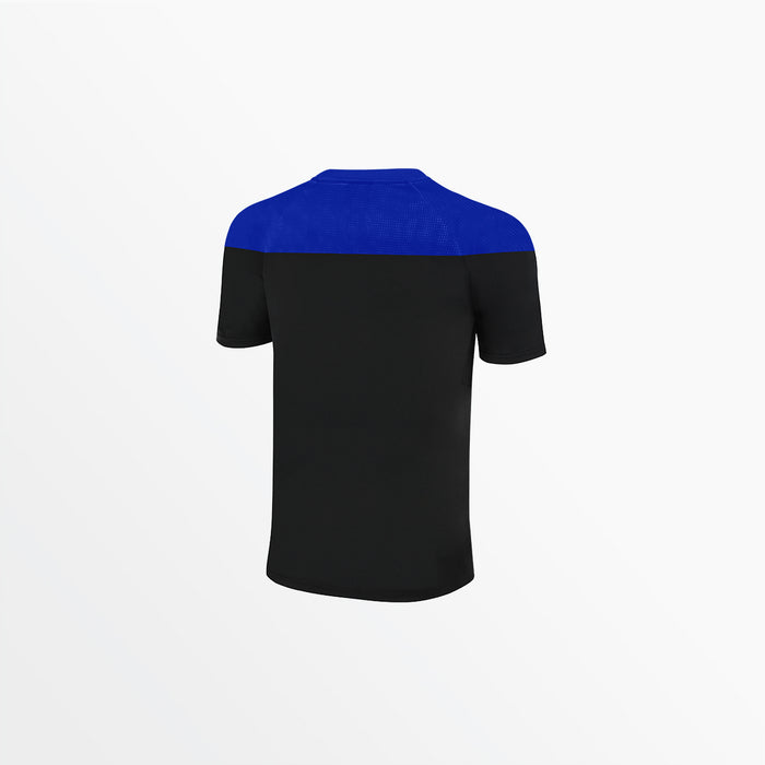 Capelli MEN'S TRIBECA SHORT SLEEVE TRAINING TOP Black Royal Blue