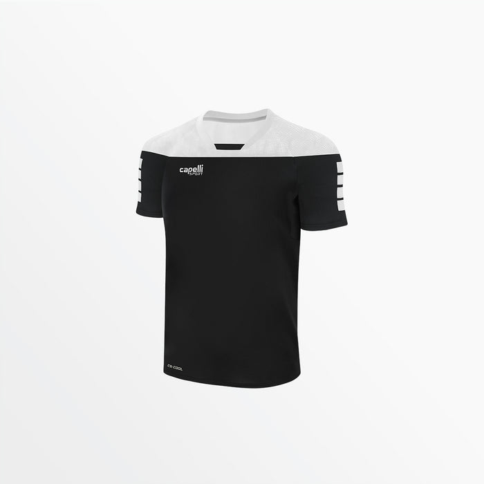 capelli MEN'S TRIBECA SHORT SLEEVE TRAINING TOP Black White