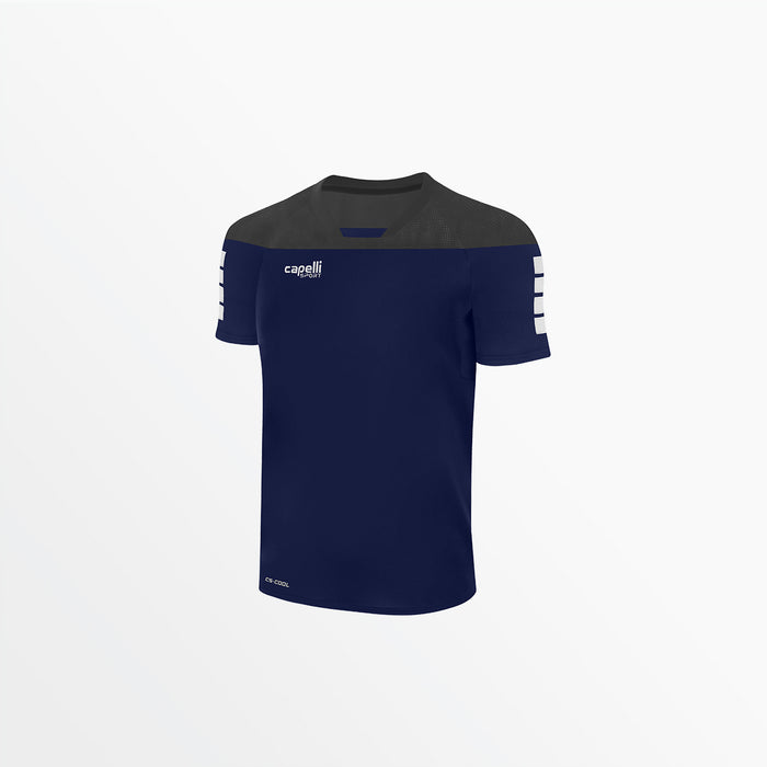 capelli MEN'S TRIBECA SHORT SLEEVE TRAINING TOP Navy Dark Grey