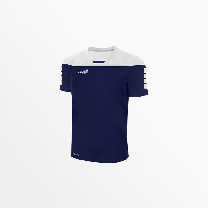 capelli MEN'S TRIBECA SHORT SLEEVE TRAINING TOP Navy White