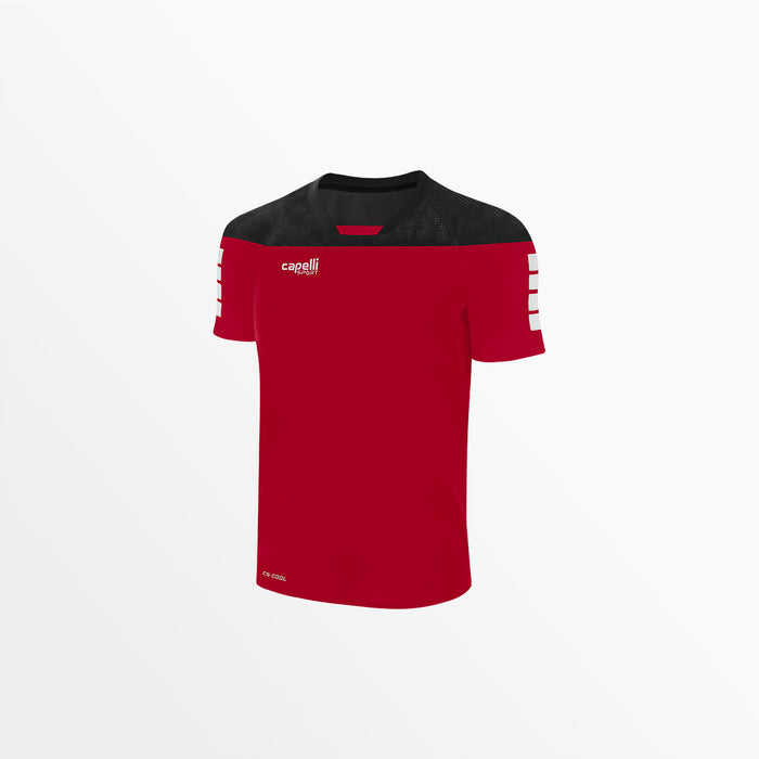 capelli MEN'S TRIBECA SHORT SLEEVE TRAINING TOP Red Black